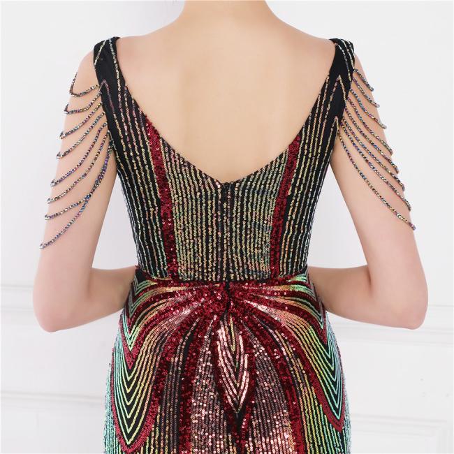 Party Gown Prom Dress Sequin Slim Sheath Women Sexy Skinny Wedding Dress Party Gown Prom Dress 7 Colors