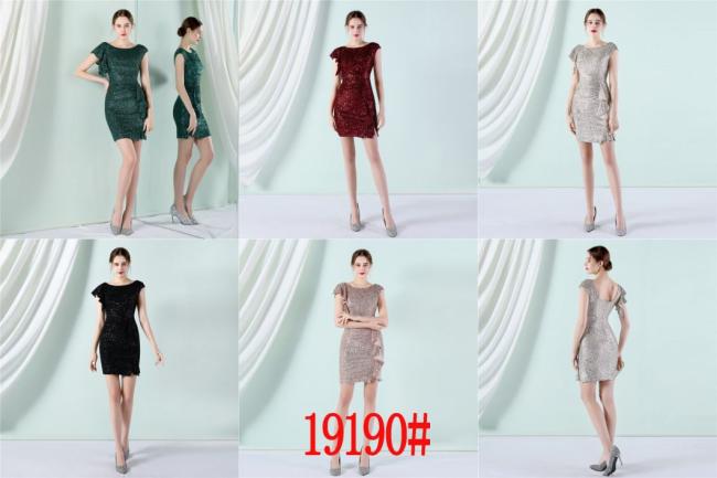 China Prom Gown Short Party Evening Dress Sequin Embroidery Sexy Dress