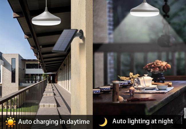 Lampu Energy LED Circlar Lamp Remote Solar Powered Pendant Ceiling Light Square Sola Lighting Outdoor