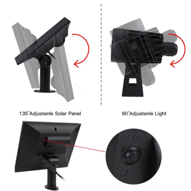 New Design 2 in 1 Solar Spotlights Outdoor Waterproof Aluminum Garden LED Solar Powered Landscape Lawn Solar Spike Lights