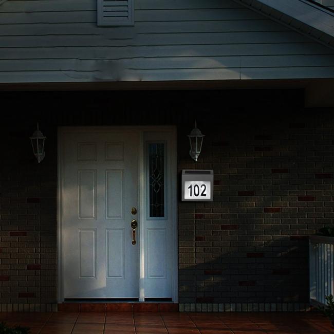 Quality Solar Number Light Address Sign Doorplate Lighting Outdoor Wall