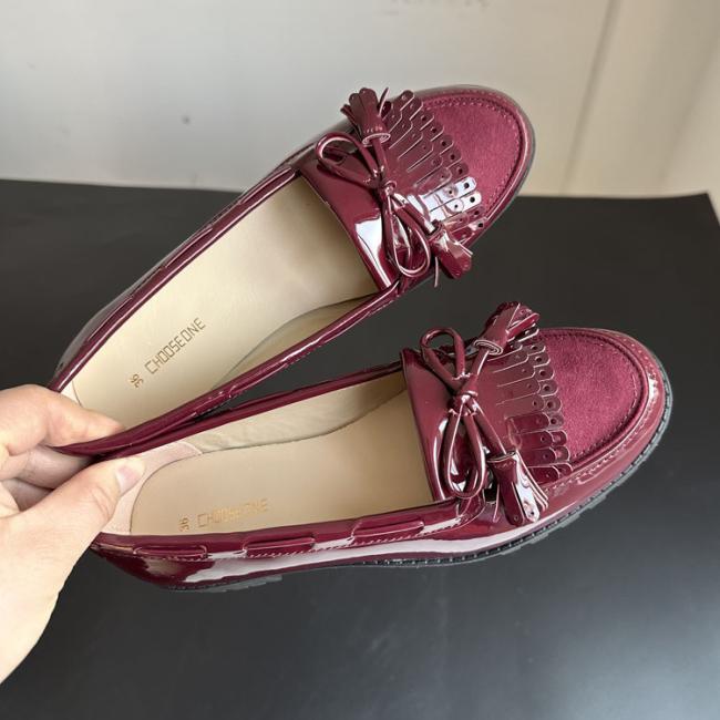 Flat Shoes Women Tassel Loafers Shoes Casual Shoes Footwear Leather Shoes Soft