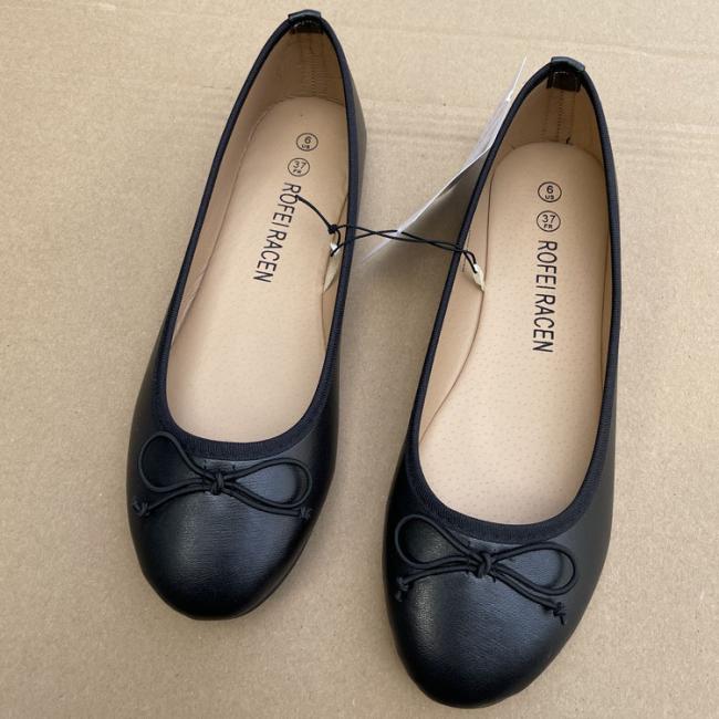 Flat Shoes Women Shoes Good Quality Casual Shoes Footwear Leather Shoes Soft Black Shoes