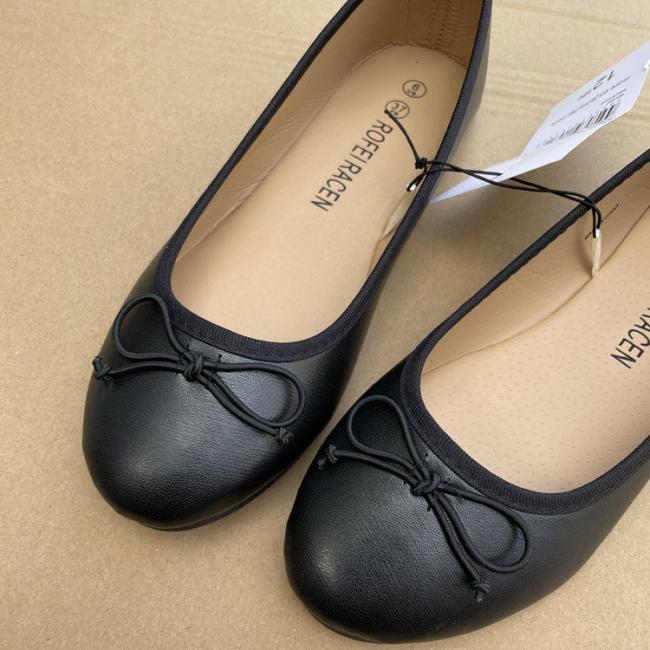 Flat Shoes Women Shoes Good Quality Casual Shoes Footwear Leather Shoes Soft Black Shoes