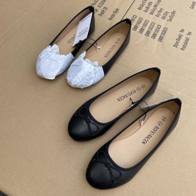 Flat Shoes Women Shoes Good Quality Casual Shoes Footwear Leather Shoes Soft Black Shoes