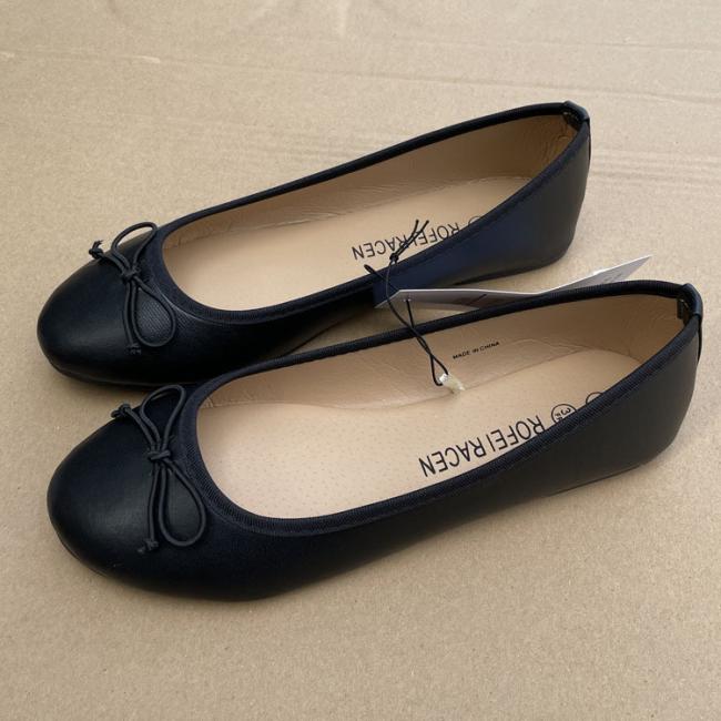Flat Shoes Women Shoes Good Quality Casual Shoes Footwear Leather Shoes Soft Black Shoes