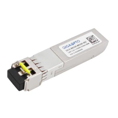 China 2.5Gbps Compact SFP Dual BIDI Transceiver Tx 1310nm Rx 1550nm LC 20km DOM for sale