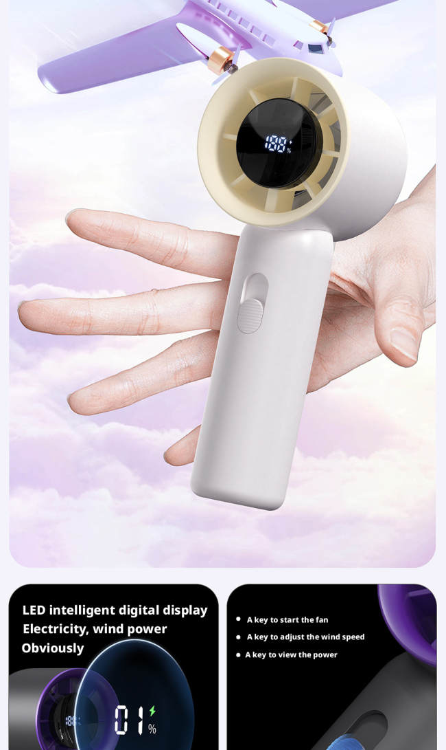 Ergonomic handheld fan design