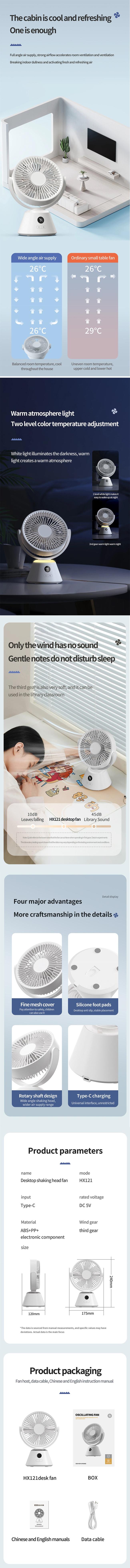 360̡̉ Rotatable Ceiling Fan and Table Fan - Features and Design
