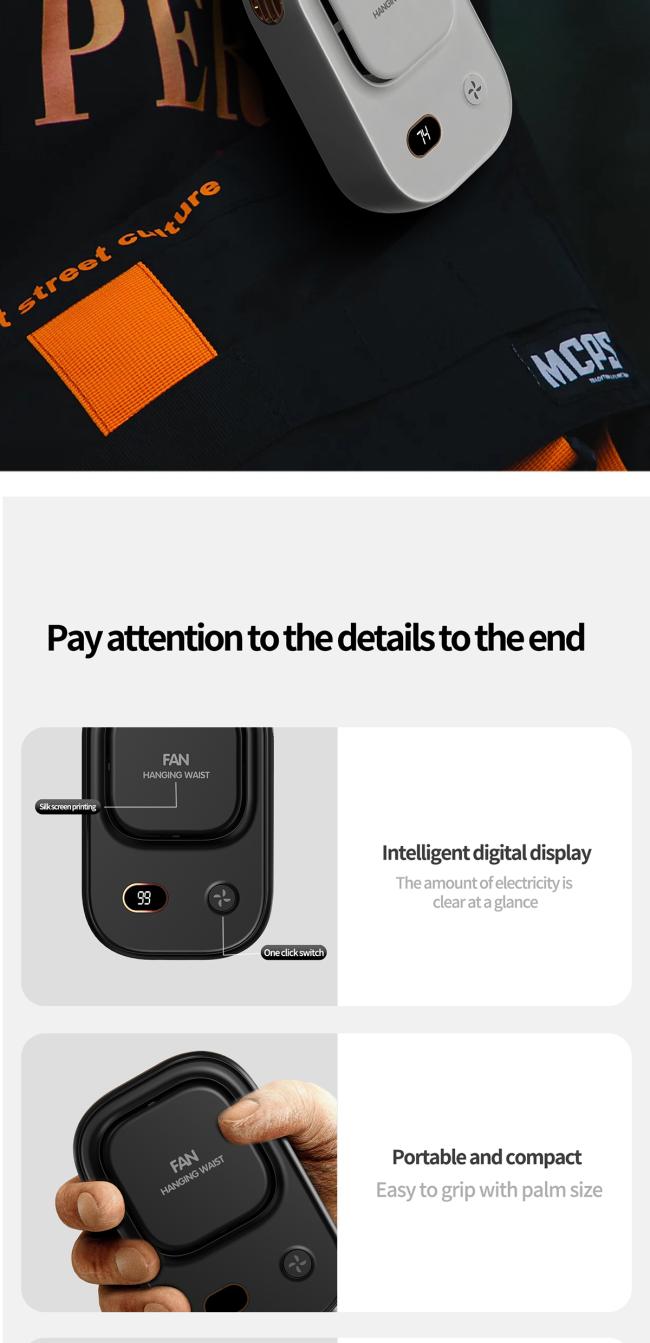 Complete wearable fan kit components
