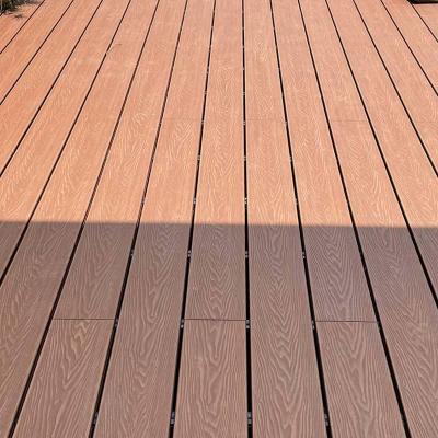 China Weather Resistant 3D Composite Decking Profile Waterproof WPC Hollow Board for sale