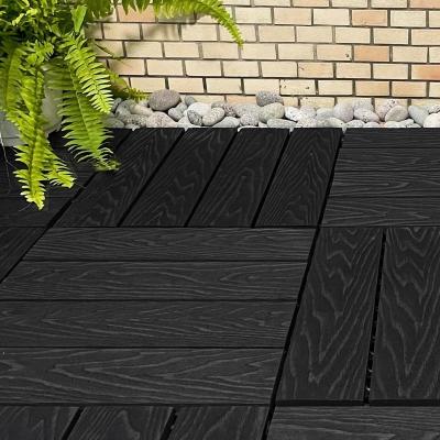 China Outdoor Square Wood Deck Tiles Weather Resistant Interlocking Design for sale