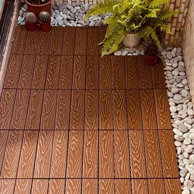 China Sturdy Wood Deck Tiles Hardwood Decking Boards Tiles Waterproof CE for sale