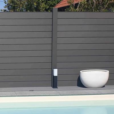 China Wood Plastic WPC Fence Panels outdoor Composite Fence Cladding for sale