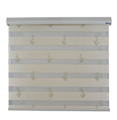 China Luxury Fabric Blackout Zebra Roller Blinds Rope Control For Windows for sale
