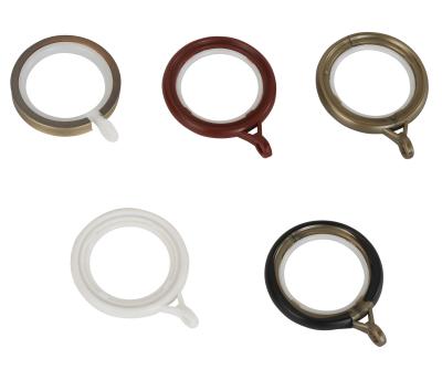 China Decorative Modern Curtain Rod Rings 28mm With Electroplating Spray Surface for sale