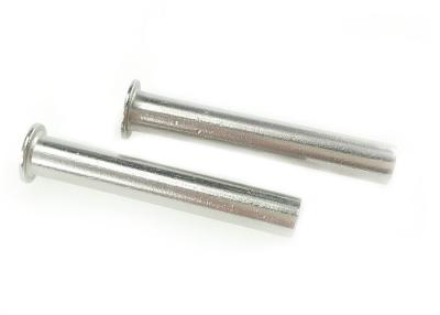 China Carbon Steel Hardware Rivets Flat Head Semi Tubular Rivet Din 7340 Nickel Plated for sale