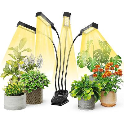 Chine UKCA 4 Lumière de croissance à LED à tête 96W Lumière de croissance à pince à LED pour plantes d'intérieur à vendre
