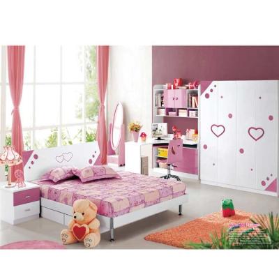 China Los muebles de madera sólidos del dormitorio de las muchachas del rosa del MDF fijaron CBM 0,32 en venta