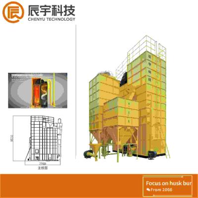 China fornalha 15.4m3 25T da biomassa 21.15kw com sistema de controlo automático da temperatura da casca à venda