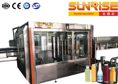 China Soda Glass Bottle Filling Line , 3 Functional CSD Filling Machine for sale