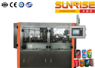 China 80 Cans/Min Beer Canning Machine , SUNRISE Soda Can Filling Machine for sale