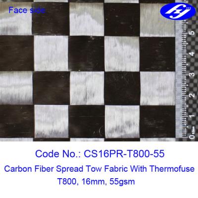 China T800 Large Tow Carbon Fiber Toray 12K Wide 55GSM Carbon Spread Tow Woven for sale