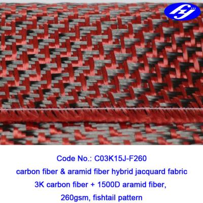 Chine Tissu d'Aramid tissé par modèle plat/tissu rouge de haute résistance de Kevlar de fibre de carbone à vendre