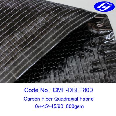 China 800GSM Carbon Fiber Fabric / Unidirectional Carbon Fiber With 0 / +45 / -45 / 90 Degree for sale
