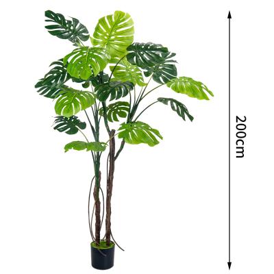 China 130/160/200/240cm Größen Realistische PE-Blätter künstliche Monstera-Pflanze für tropische Inneneinrichtung zu verkaufen