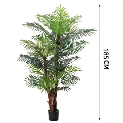 中国 人工パームツリー 6FT,現実的な繊維幹を持つ偽木,ポット内の偽熱帯アレカ床植物,家庭装飾のための人工シルク植物 販売のため