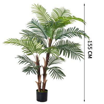 中国 人工パームツリー 6FT,現実的な繊維幹を持つ偽木,ポット内の偽熱帯アレカ床植物,家庭装飾のための人工シルク植物 販売のため