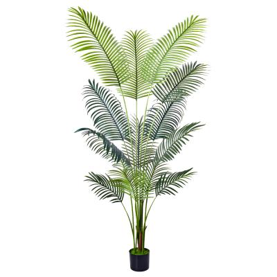 中国 人工パームツリー卸売 現実的な繊維幹 偽の熱帯アリーカ 床植物 室内家具とオフィス装飾用 販売のため