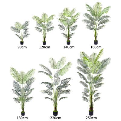 中国 人工パームツリー卸売 現実的な繊維幹 偽の熱帯アリーカ 床植物 室内家具とオフィス装飾用 販売のため