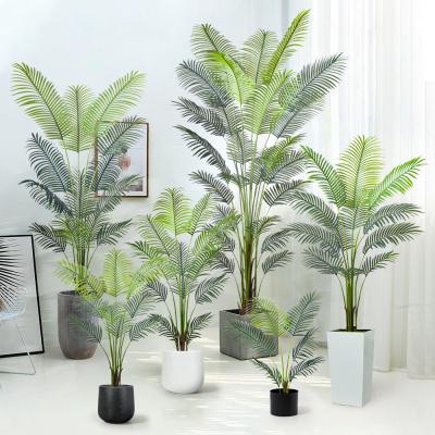 中国 人工パームツリー卸売 現実的な繊維幹 偽の熱帯アリーカ 床植物 室内家具とオフィス装飾用 販売のため