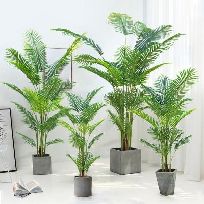 Chine Grands palmiers artificiels d'intérieur de 6 pieds, feuillage épais, grande plante artificielle en soie pour la décoration intérieure à vendre