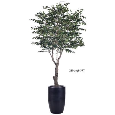 China Indoor/Outdoor Faux Silk Plant 2.8m 9.3ft Ficus Artificial Tree For Home, Office, Living Room, And Garden Decor for sale