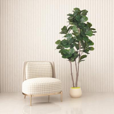 China Artificial Ficus Microcarpa  6 Ft Indoor Pot Faux Fiddle Leaf Fig Tree For Indoor Living Room Decoa for sale