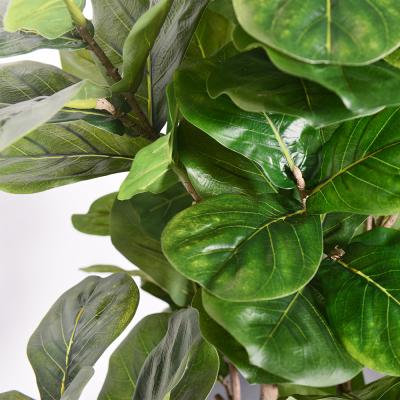 China Artificial Ficus Microcarpa  6 Ft Indoor Pot Faux Fiddle Leaf Fig Tree For Indoor Living Room Decoa for sale
