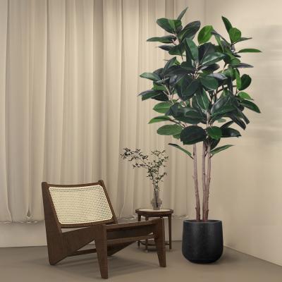 中国 熱帯フェイクオークツリー盆栽植物 フェイクゴムの木植物 ホーム&ガーデン装飾用人工ゴムの木 裏庭の装飾用 販売のため