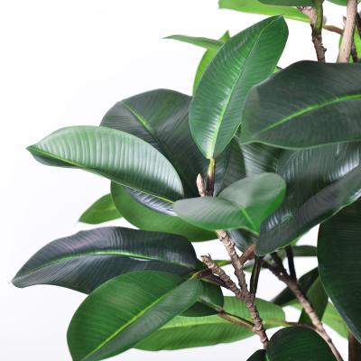 中国 熱帯フェイクオークツリー盆栽植物 フェイクゴムの木植物 ホーム&ガーデン装飾用人工ゴムの木 裏庭の装飾用 販売のため