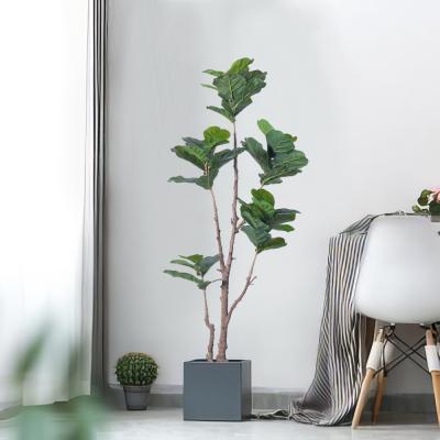 中国 フェイク屋内植物 160cm 185cm フェイクフィドルリーフイチジクプラント フェイクツリー屋内ハウス鉢植え植物 ホームオフィス装飾用 販売のため