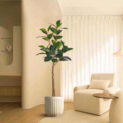 中国 屋内屋外の装飾、鉢植えのフェイクツリー、プラスチック植物、人工樹木、フェイクゴムの木、家の装飾、オフィス、リビングルーム用 販売のため