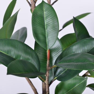 中国 屋内屋外の装飾、鉢植えのフェイクツリー、プラスチック植物、人工樹木、フェイクゴムの木、家の装飾、オフィス、リビングルーム用 販売のため