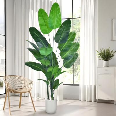China Faux Traveller's Palm Tree (artificial birds of paradise plant) - 180cm/210cm Realistic PE Leaf Artificial Plant for Indoor Outdoor Decor for sale