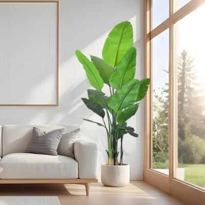 China Traveller Ravenala Pot Planted Plastic Tree Wholesale Best Artificial Bird Of Paradise Plant for sale