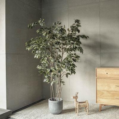 中国 140cmの屋内装飾のための緑の模倣された盆栽のフィカスの木の人工的な鉢植えな植物 販売のため