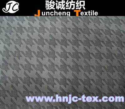 China Polyester Knit Burnout Design Velvet Fabric Houndstooth Car Mat/ sofa upholstery /apparel for sale