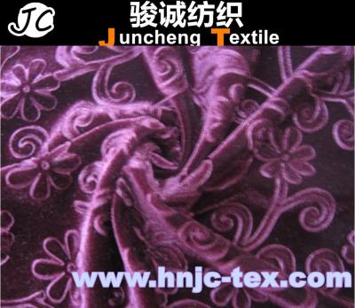 China China factory floret design embossed velvet for apparel and dress for sale
