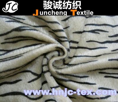 China o tigre impresso listra a tela de confecção de malhas/tela curto do luxuoso com boa qualidade/velboa comum à venda